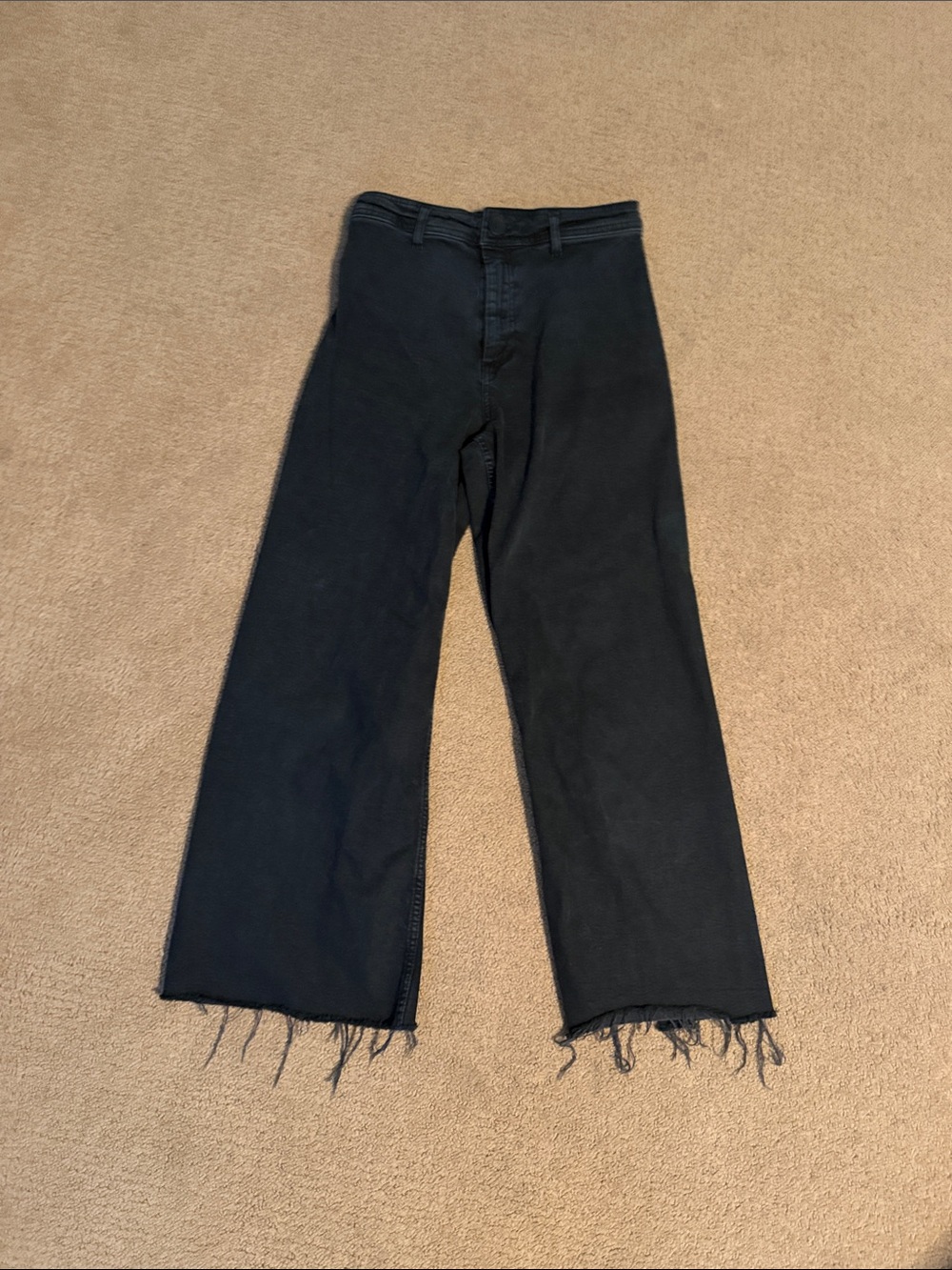 Zara Black High-Rise Straight Jeans